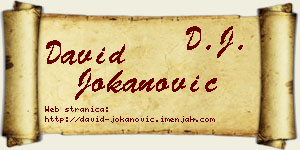 David Jokanović vizit kartica